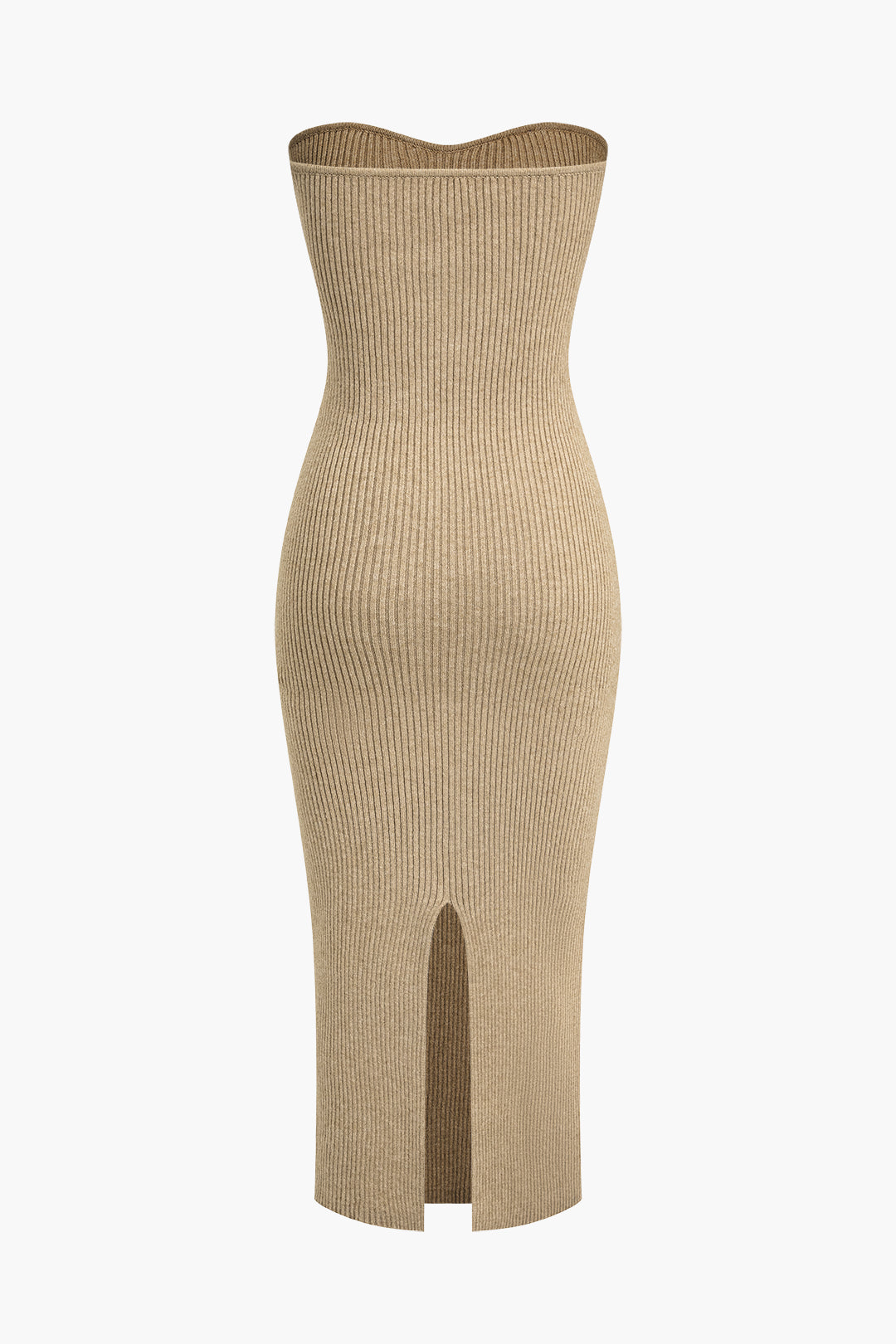 Ribbed Knit Strapless Midi Dress And Bolero Set Dreamardi