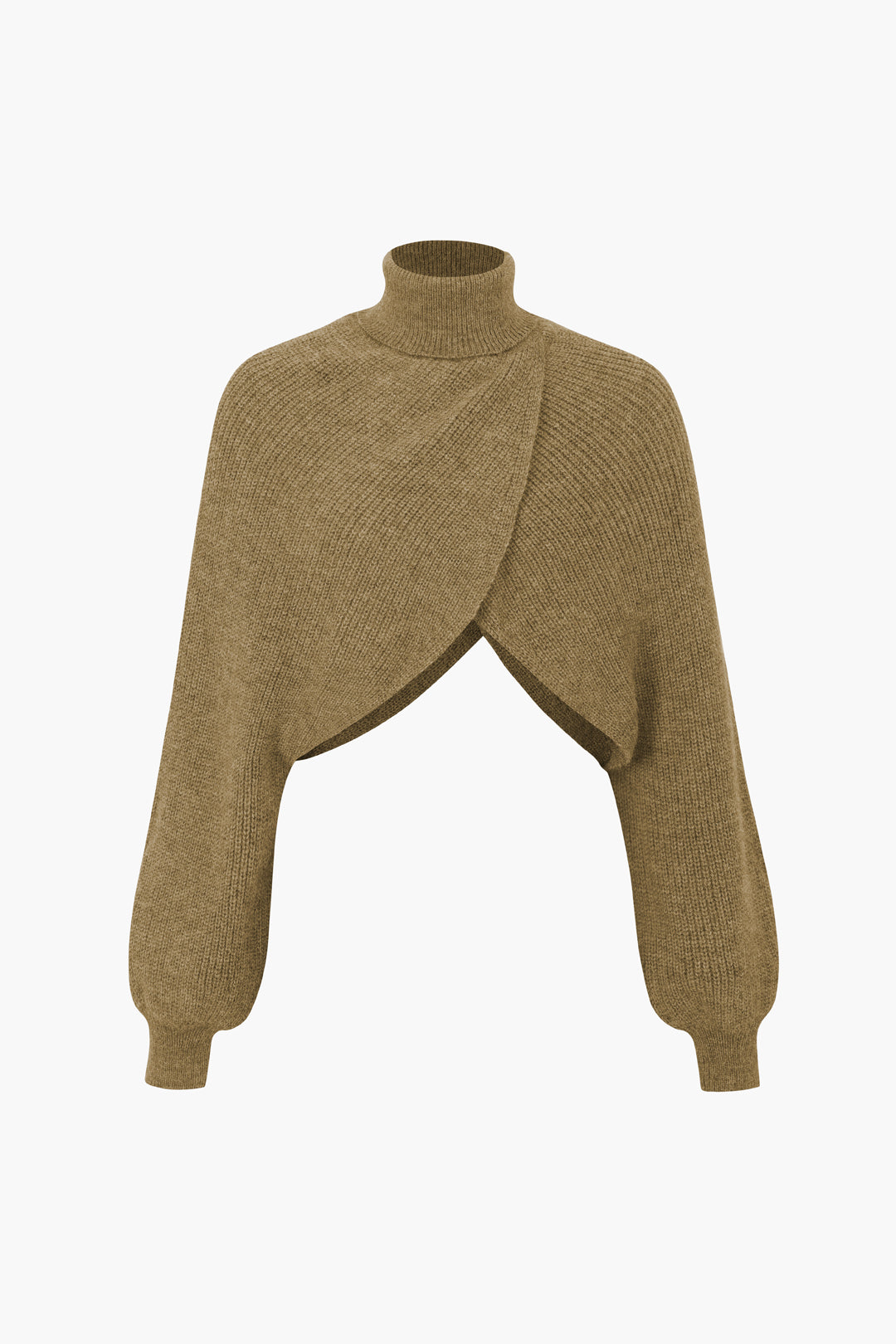 Batwing Sleeve Turtleneck Crop Sweater Dreamardi