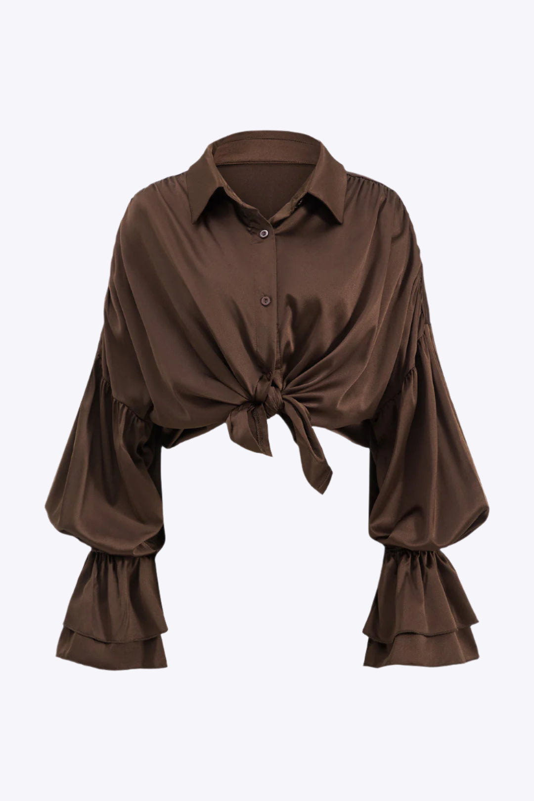 Satin Button Long-Sleeve Shirt Dreamardi