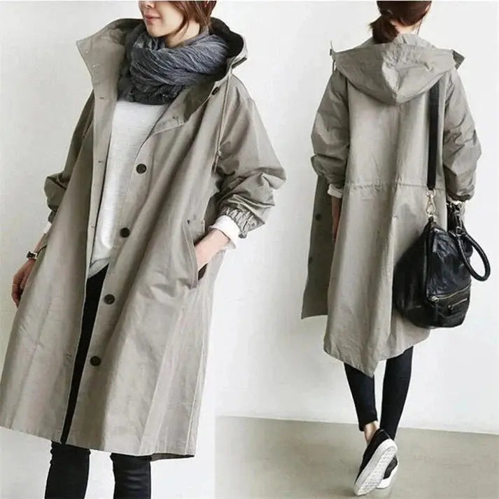 Cynthia - Waterproof Hooded Woman's Trench Jacket Dreamardi