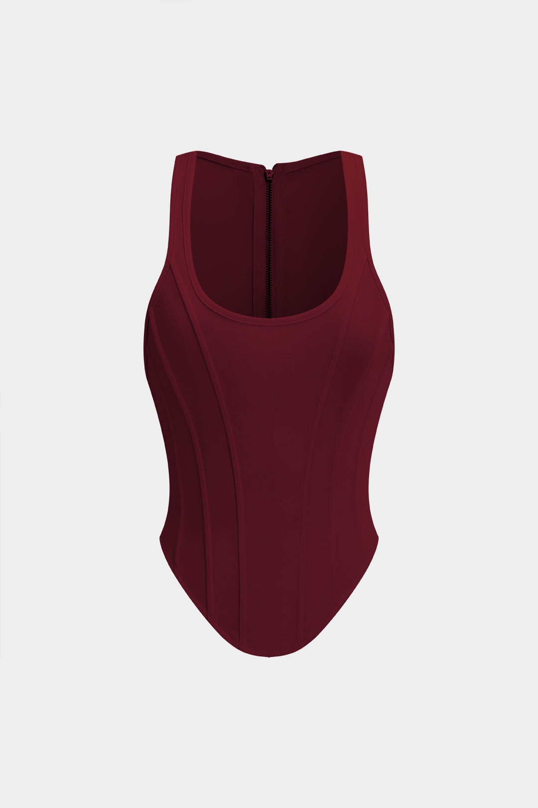 Zipper Tie-Up Corset Waist Tank Top Dreamardi