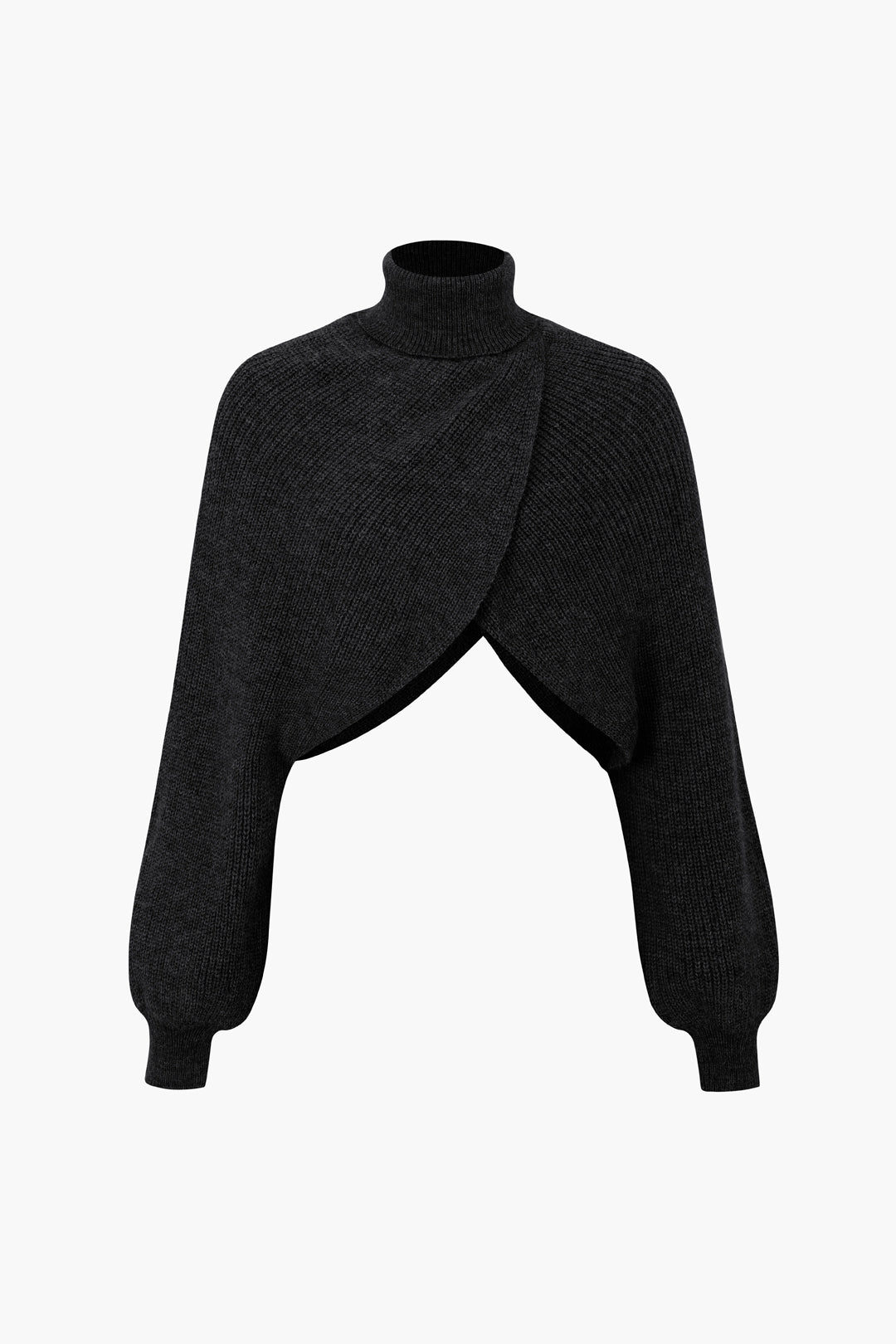 Batwing Sleeve Turtleneck Crop Sweater Dreamardi