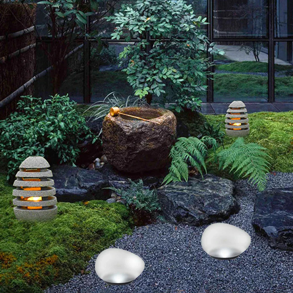 GlowOrb - Elegant Natural Aesthetic Solar Pebble Lamp