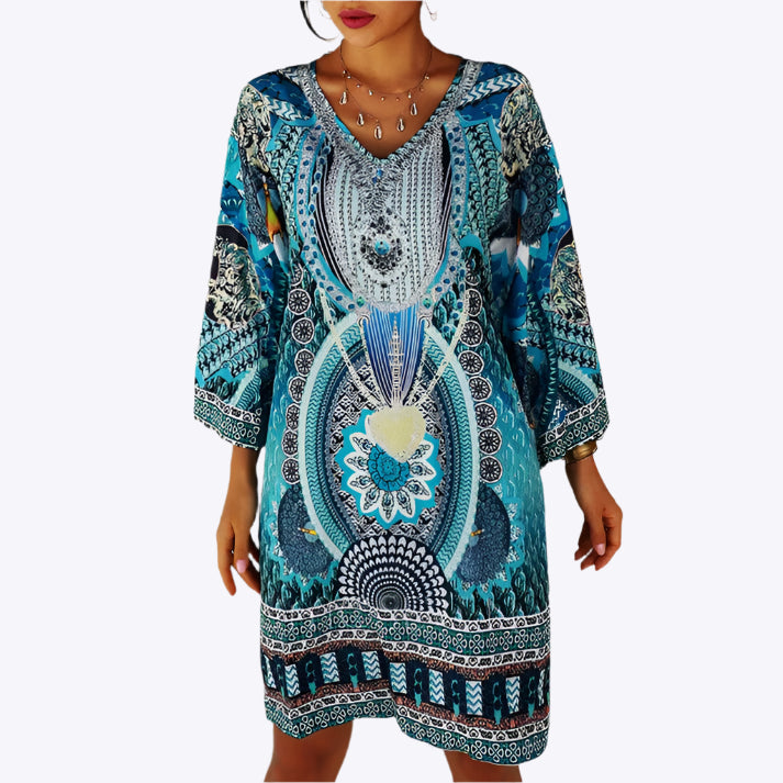 Quinn - Breezy Chic Silhouette Woman's Boho Dress