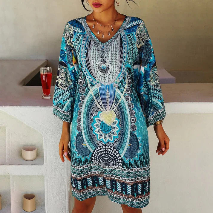 Quinn - Breezy Chic Silhouette Woman's Boho Dress