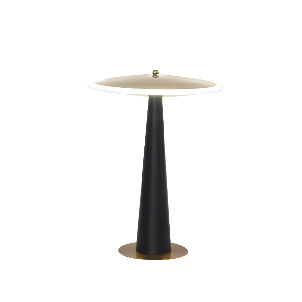 ZenLight - Modern Drum Shape Table Lamp Copper Accent