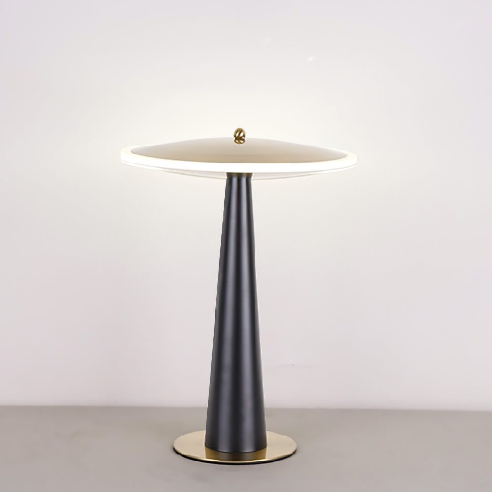 ZenLight - Modern Drum Shape Table Lamp Copper Accent