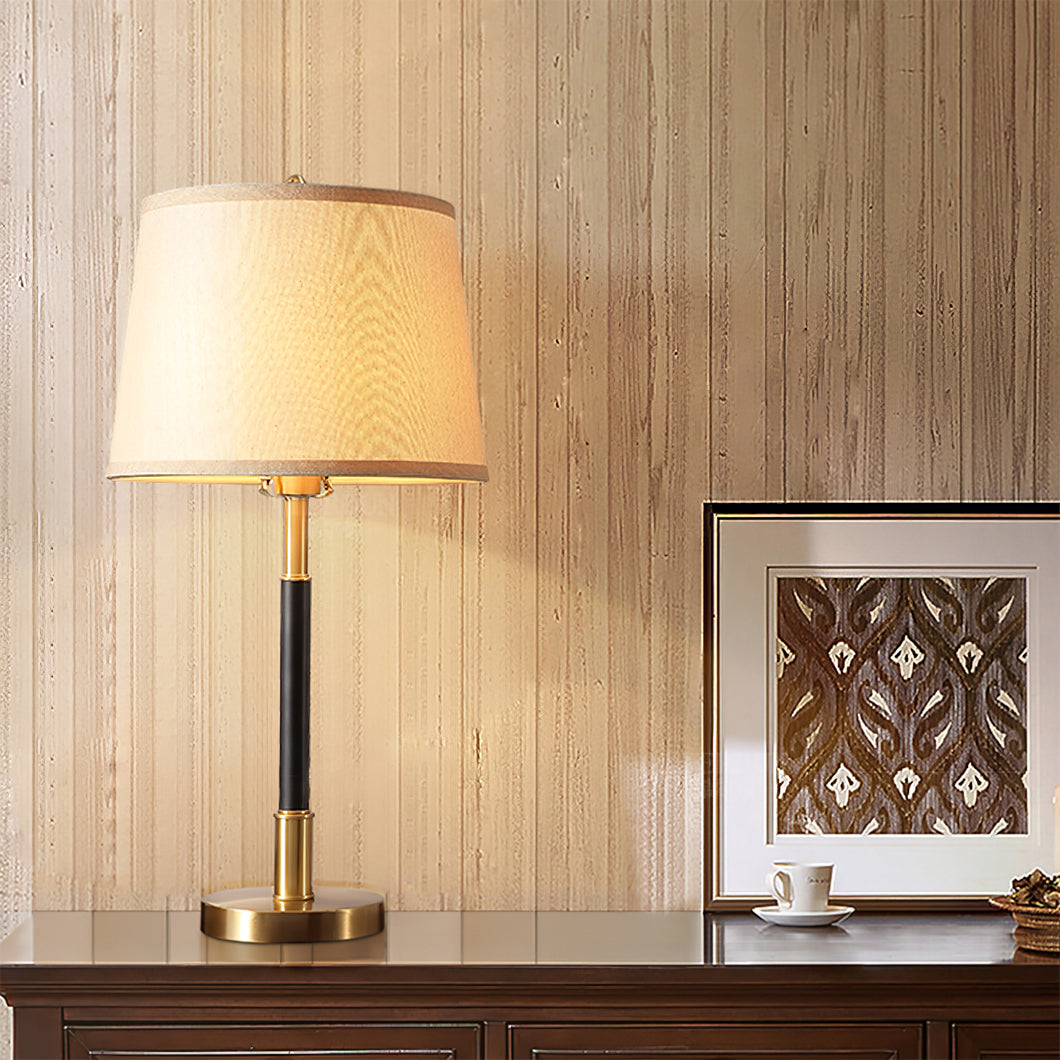 CozyShade - Warm Glow Brass Table Lamp