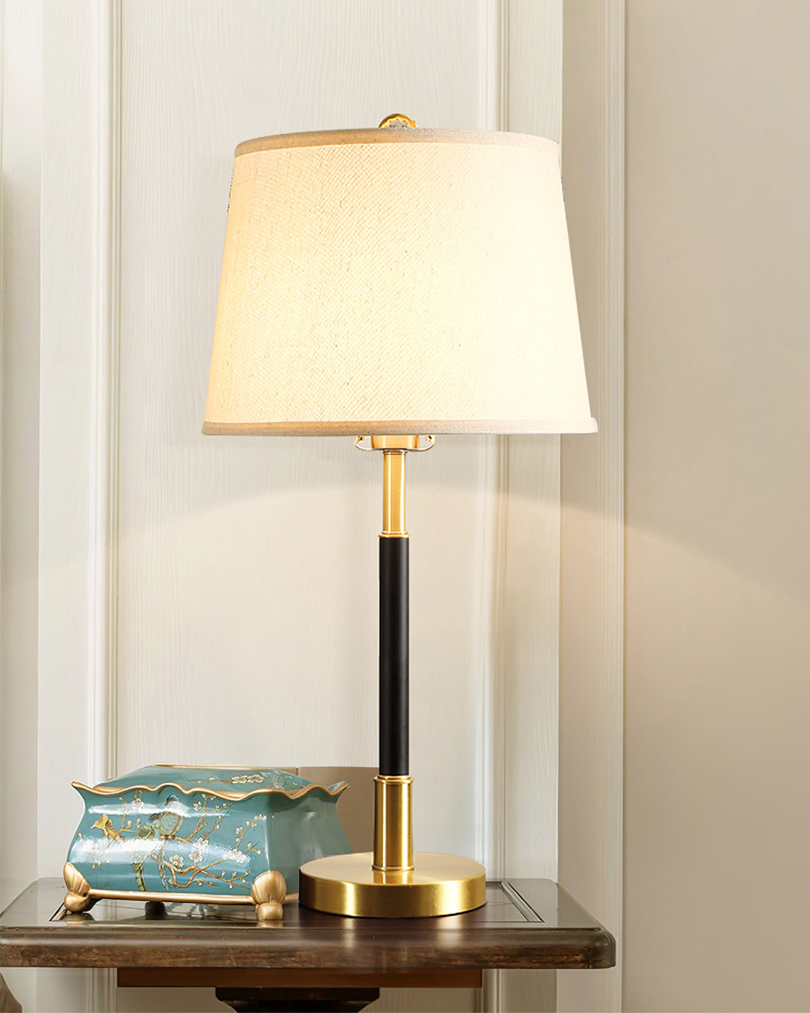 CozyShade - Warm Glow Brass Table Lamp