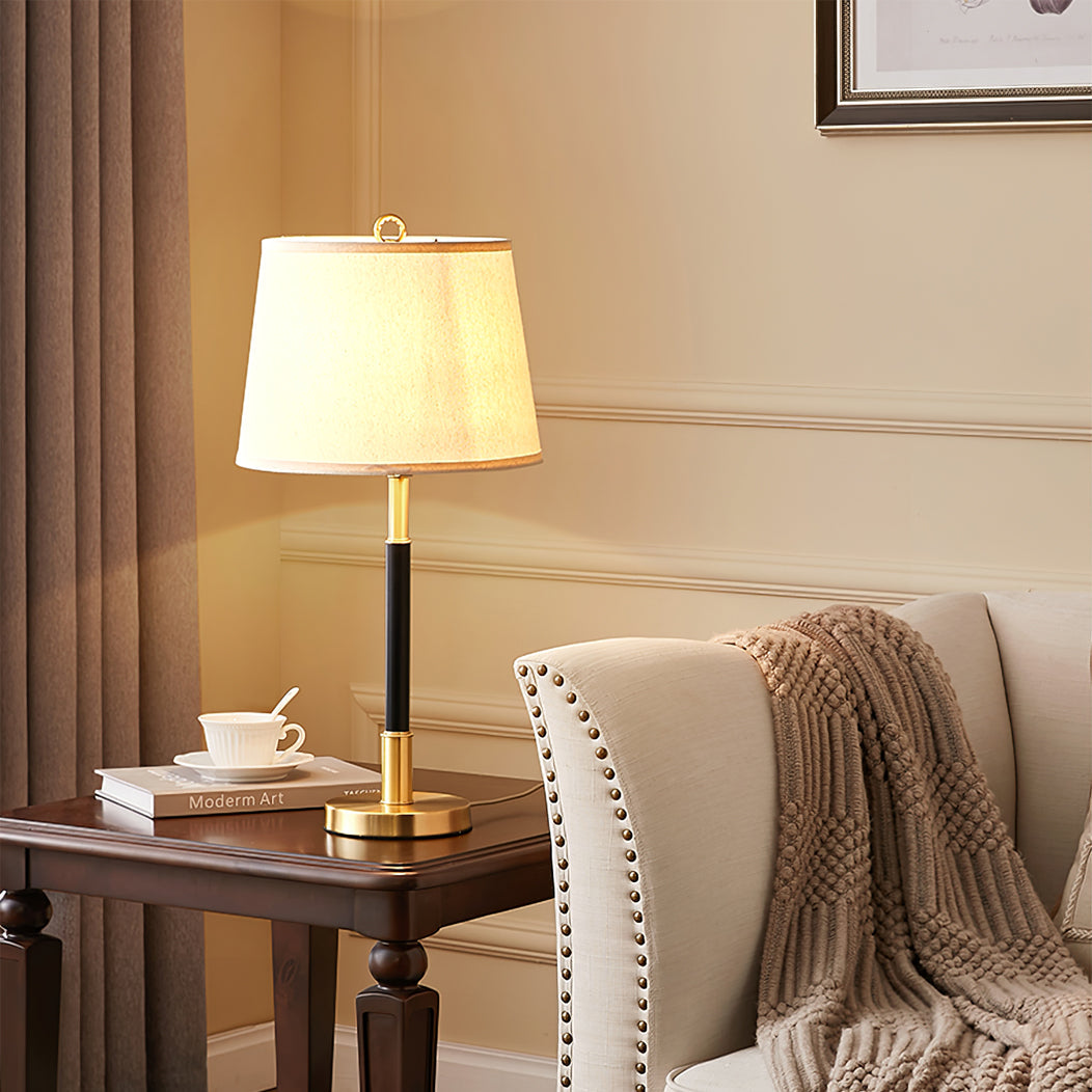 CozyShade - Warm Glow Brass Table Lamp