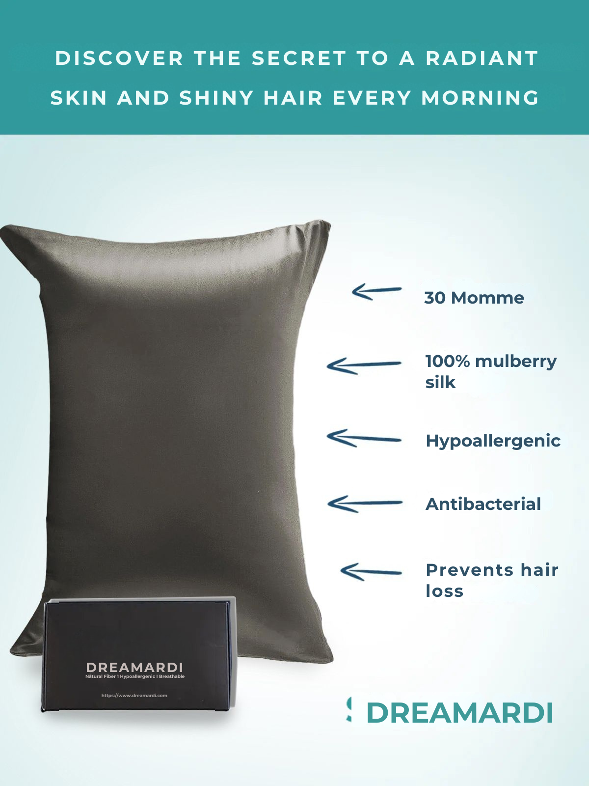 Discreet Hidden Zipper Pillowcase Dreamardi