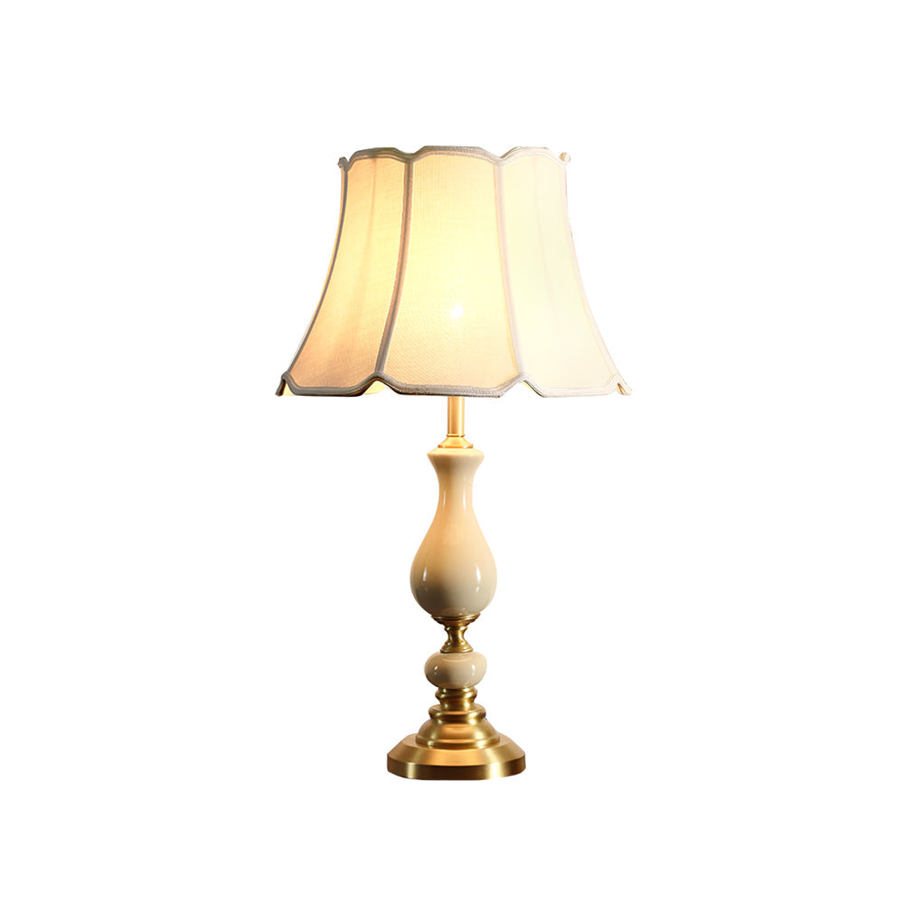 ChicShade - Elegant Brass & Ceramic Table Lamp