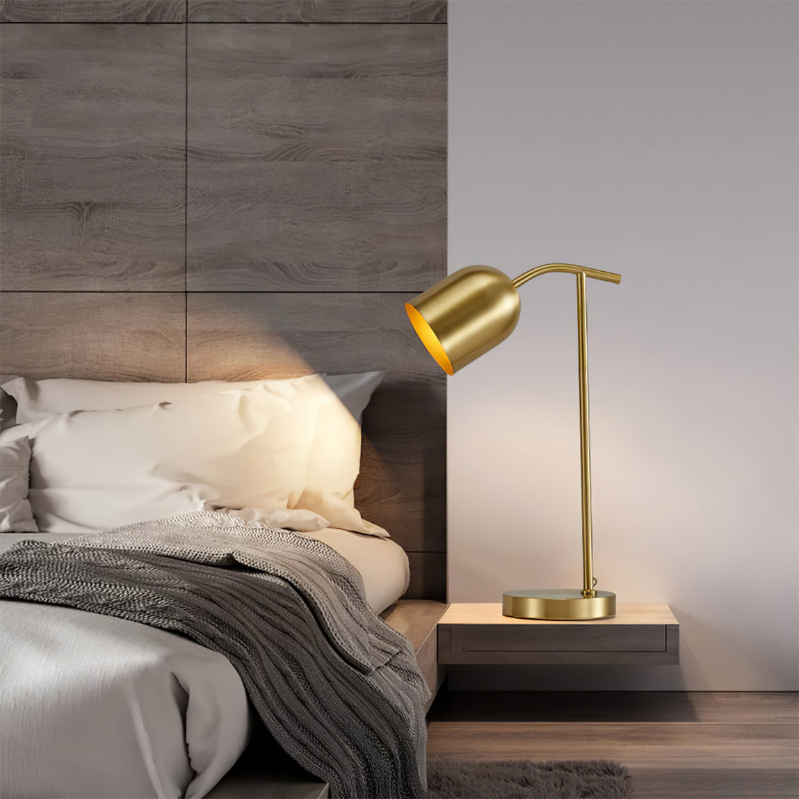 ShineArc - Modern Brass Detail Table Lamp