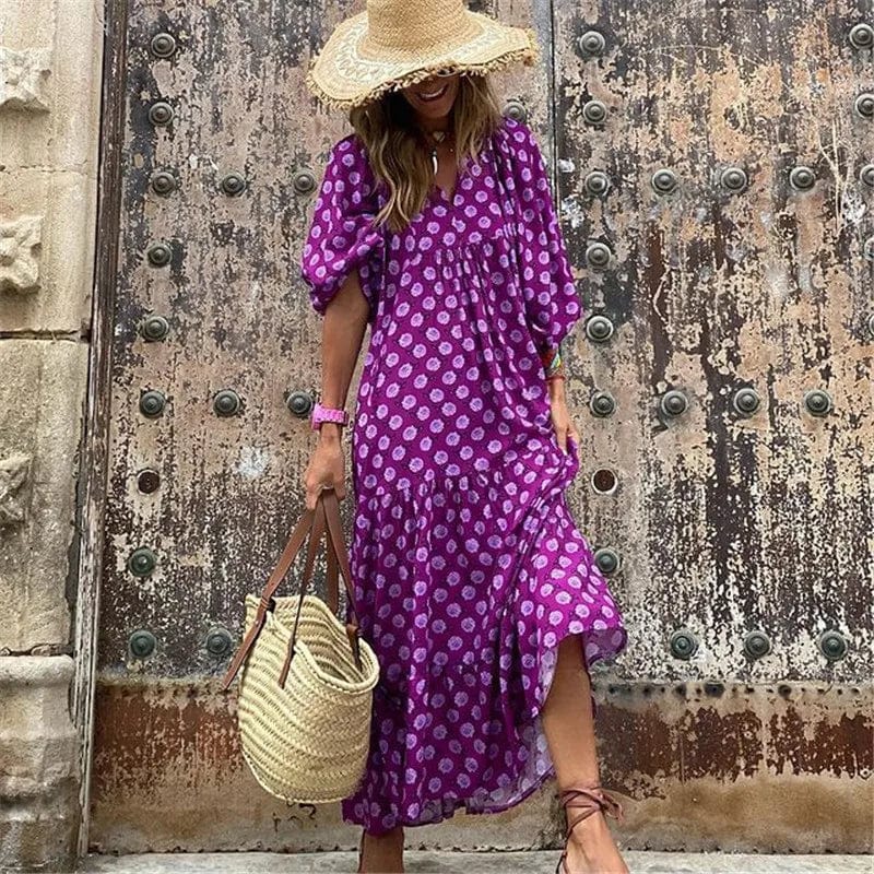 Vivienne - Boho Luxe Premium Material Woman's Maxi Dress