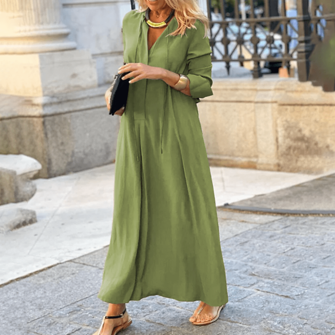 Gwendolyn - Lightweight & Breezy Feel Woman's Casual Maxi Dress