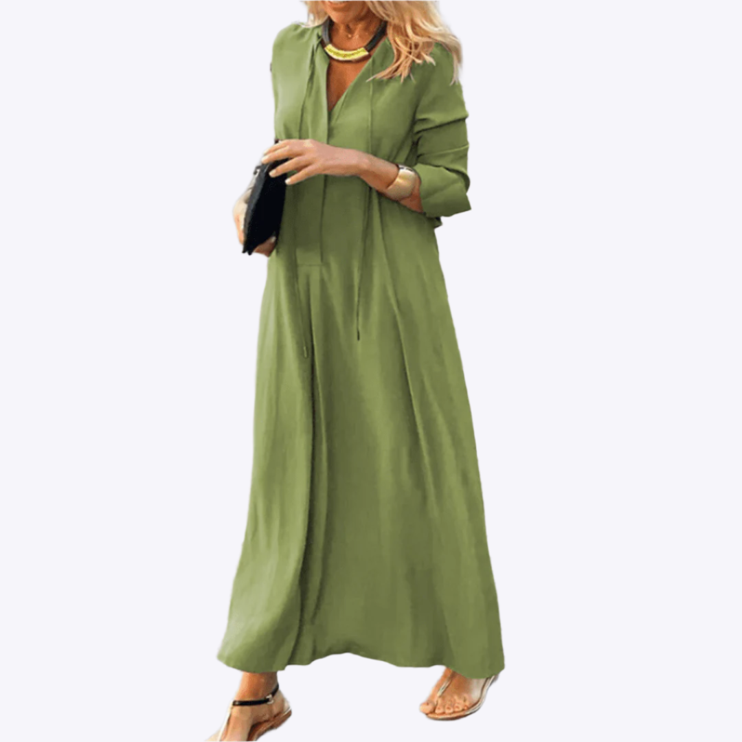 Gwendolyn - Lightweight & Breezy Feel Woman's Casual Maxi Dress