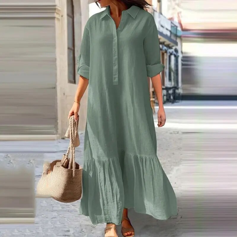 Keeley - Boho Elegant Premium Fabric Woman's Maxi Dress