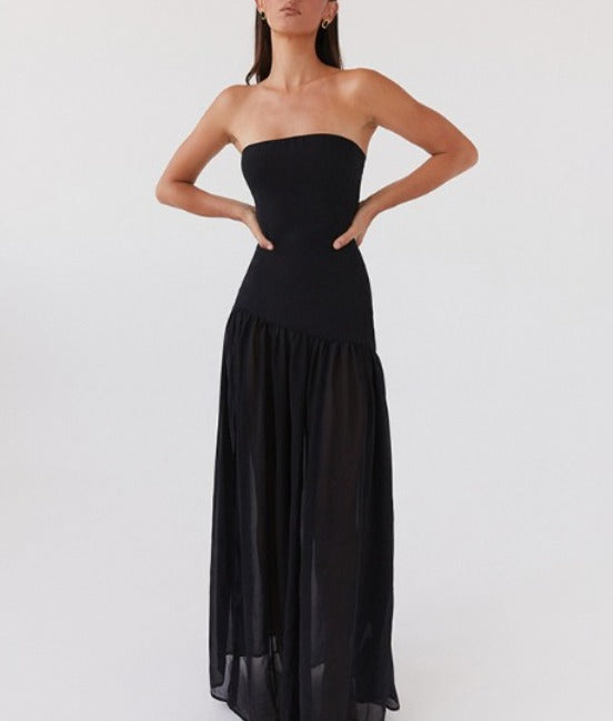 Sasha - Elegant Pleated Design Woman's Maxi Dress