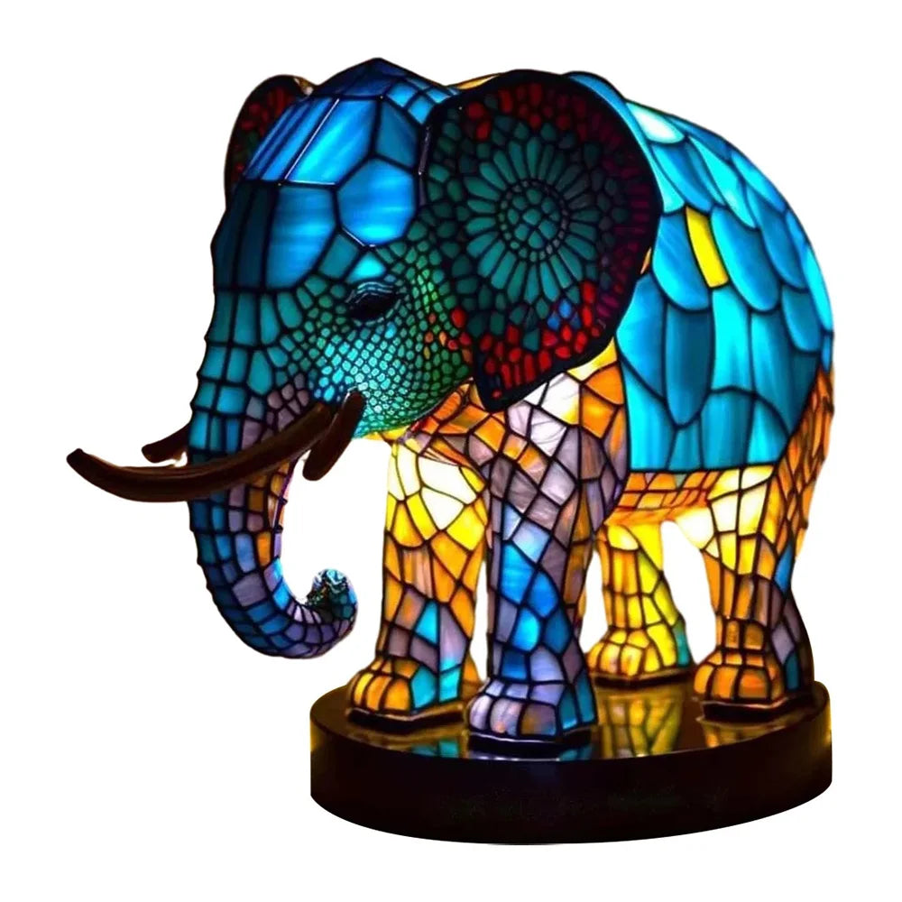 LumeWolf - Elegant 3D Animal-Inspired Glass Lamp