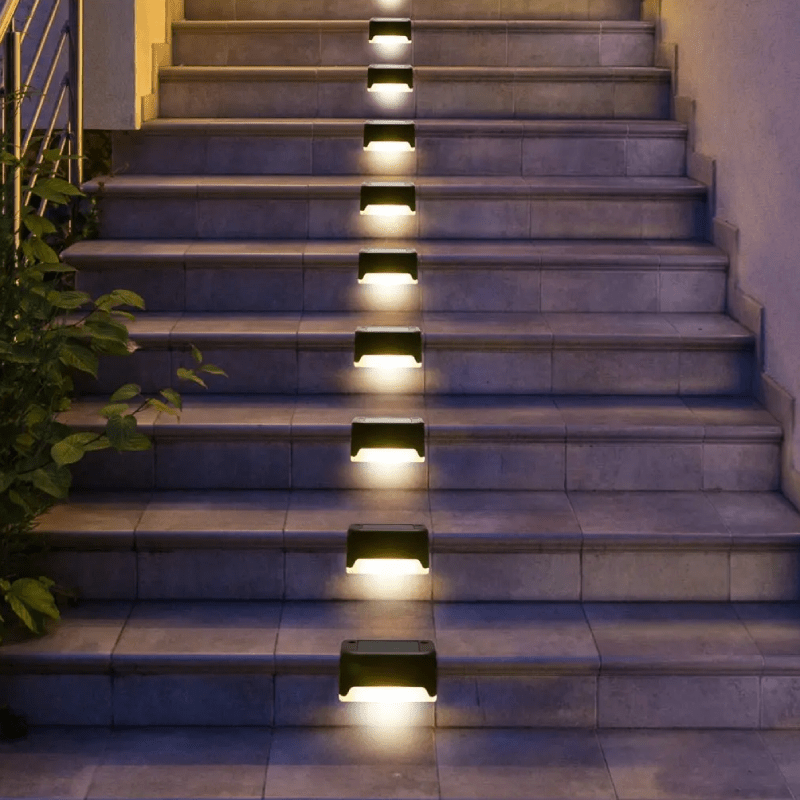 GlowStep - Elegant Night Illumination Outdoor Solar Step Lights