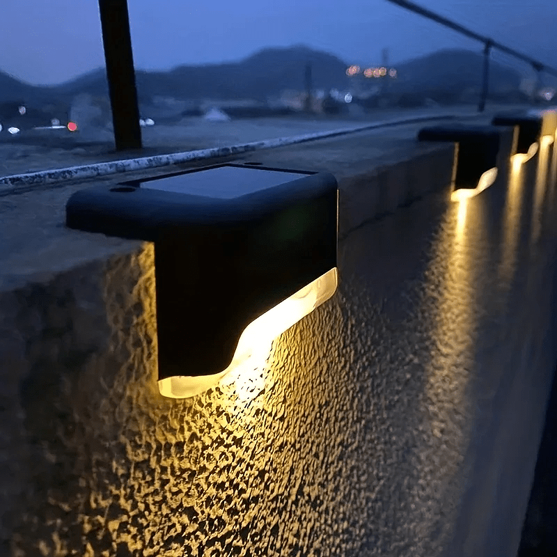 GlowStep - Elegant Night Illumination Outdoor Solar Step Lights