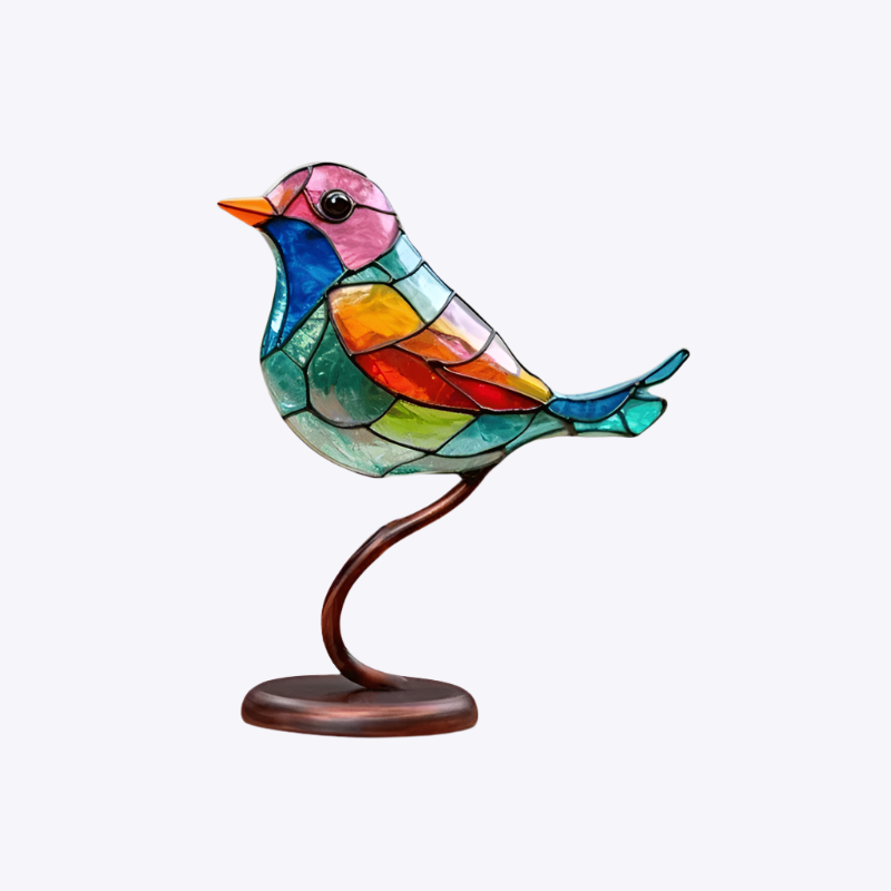 GlowBird - Vibrant Colorful Glass Decorative Bird