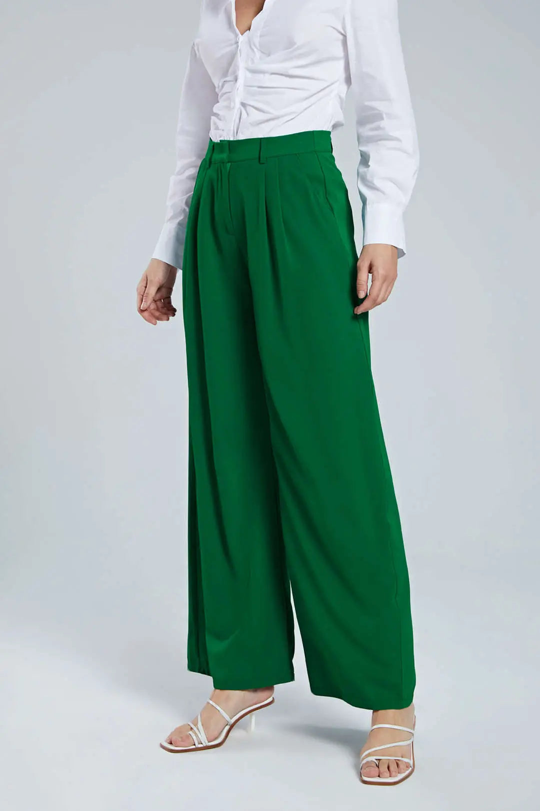 Charlene - Basic Wide Leg Design Woman's Suit Pants Dreamardi