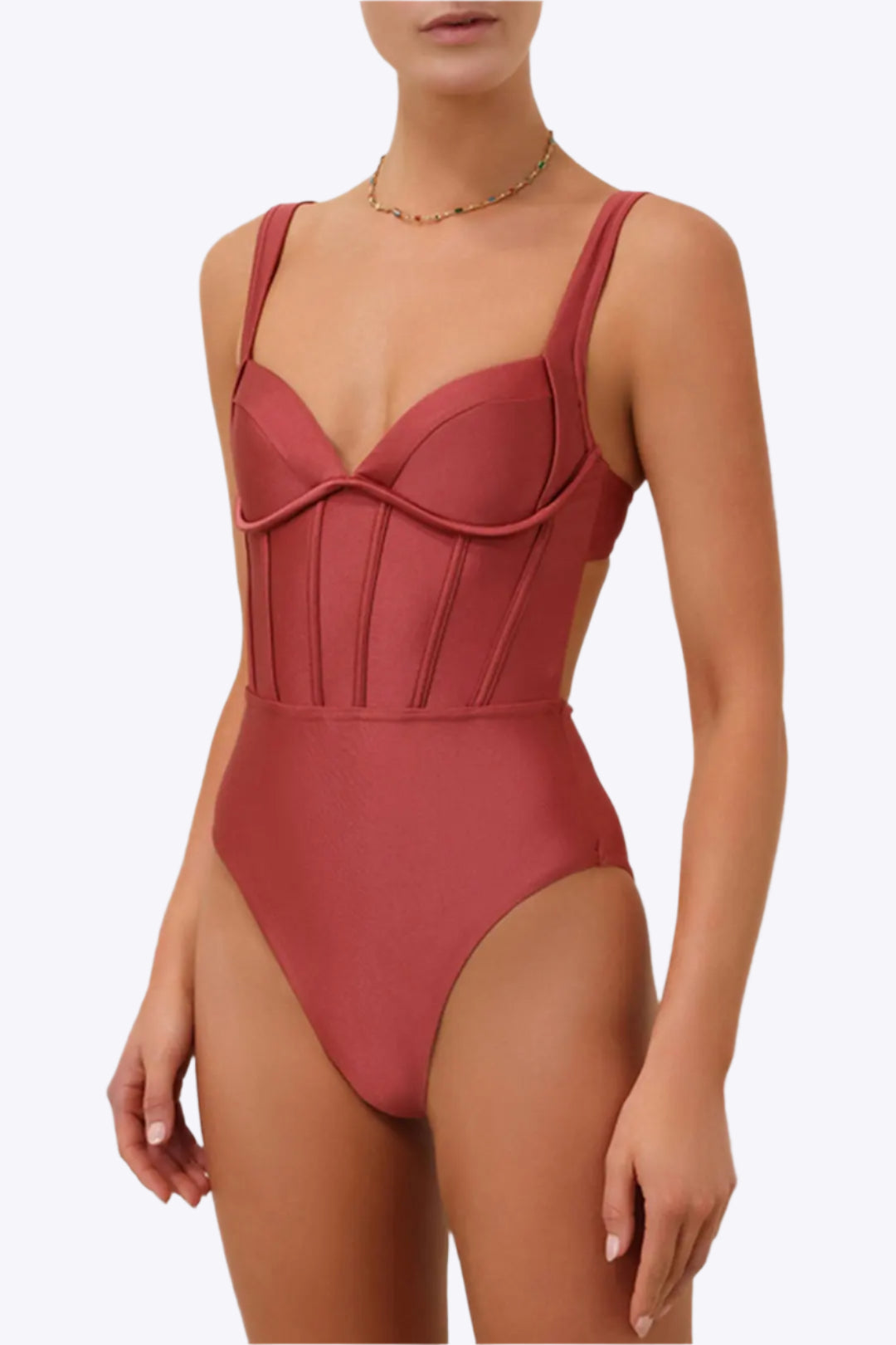 Tummy Control Corset Slip One-Piece Swimsuit Dreamardi