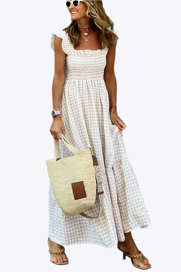 Ember – Checked Stylish Woman's Maxi Dress