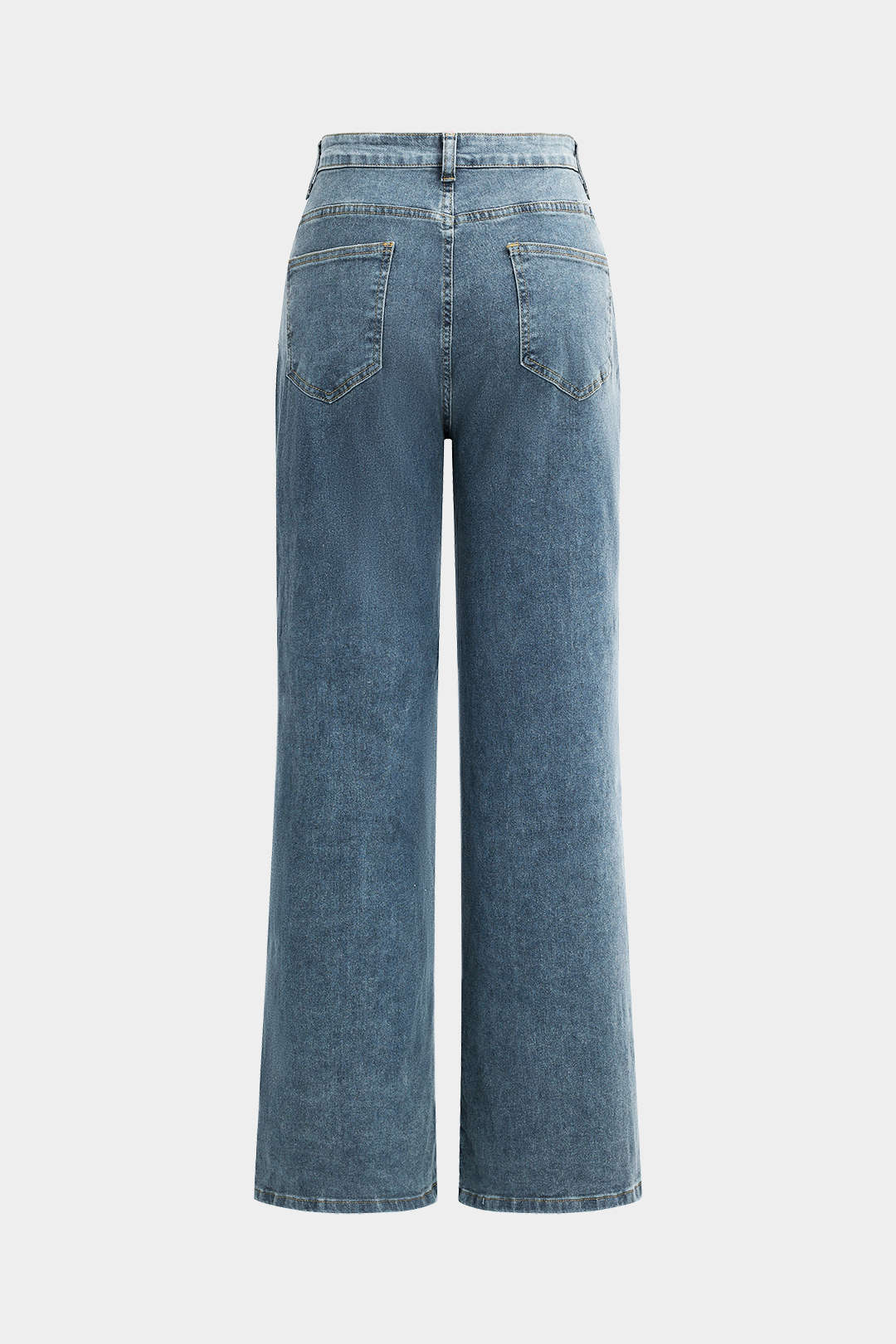 Denim Cut Out Straight Leg Jeans Dreamardi