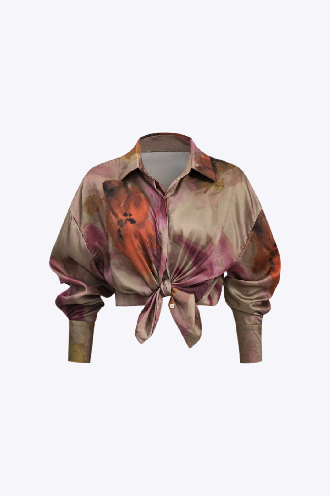 Tie Dye Print Long Sleeve Collar Shirt Dreamardi