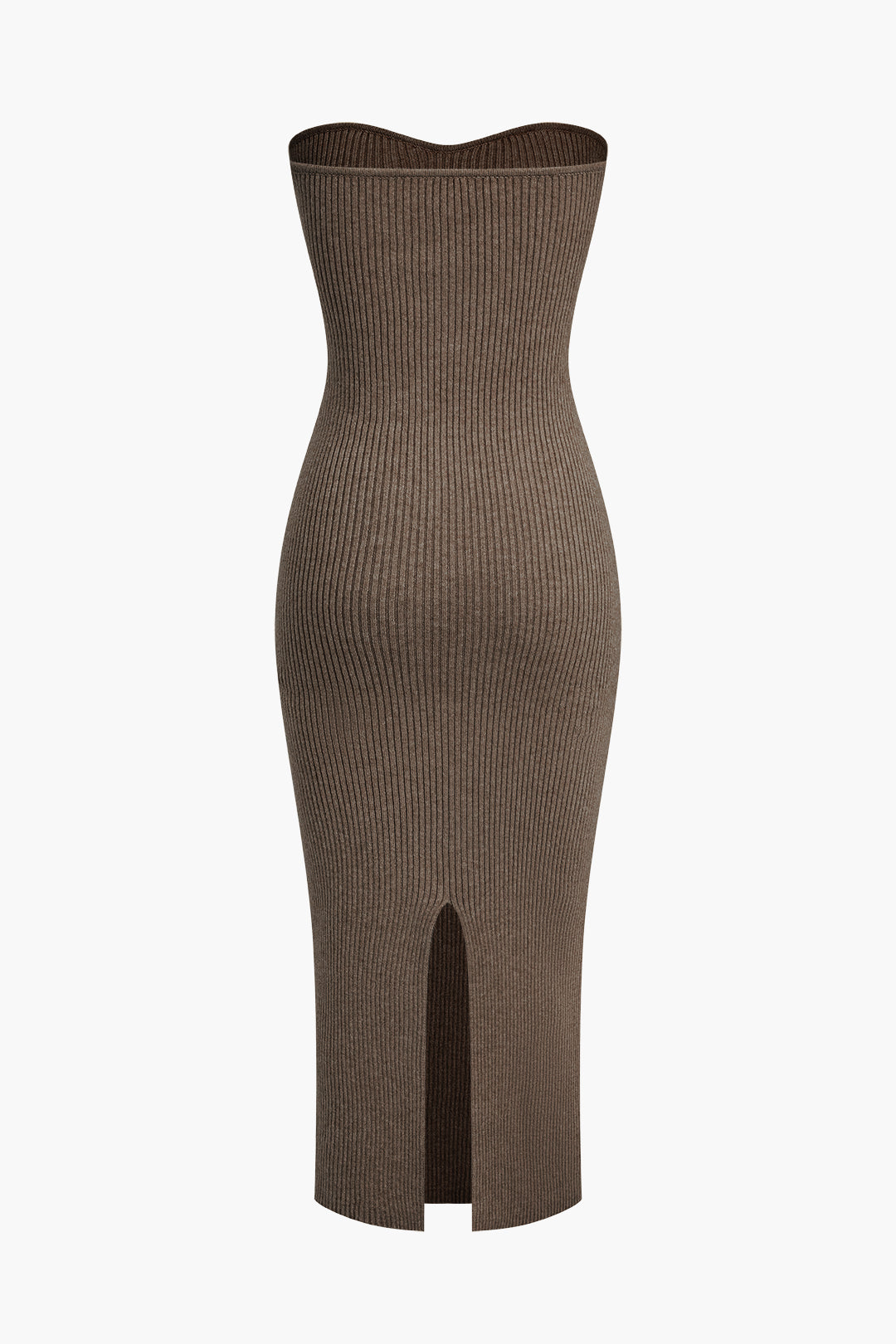 Ribbed Knit Strapless Midi Dress And Bolero Set Dreamardi