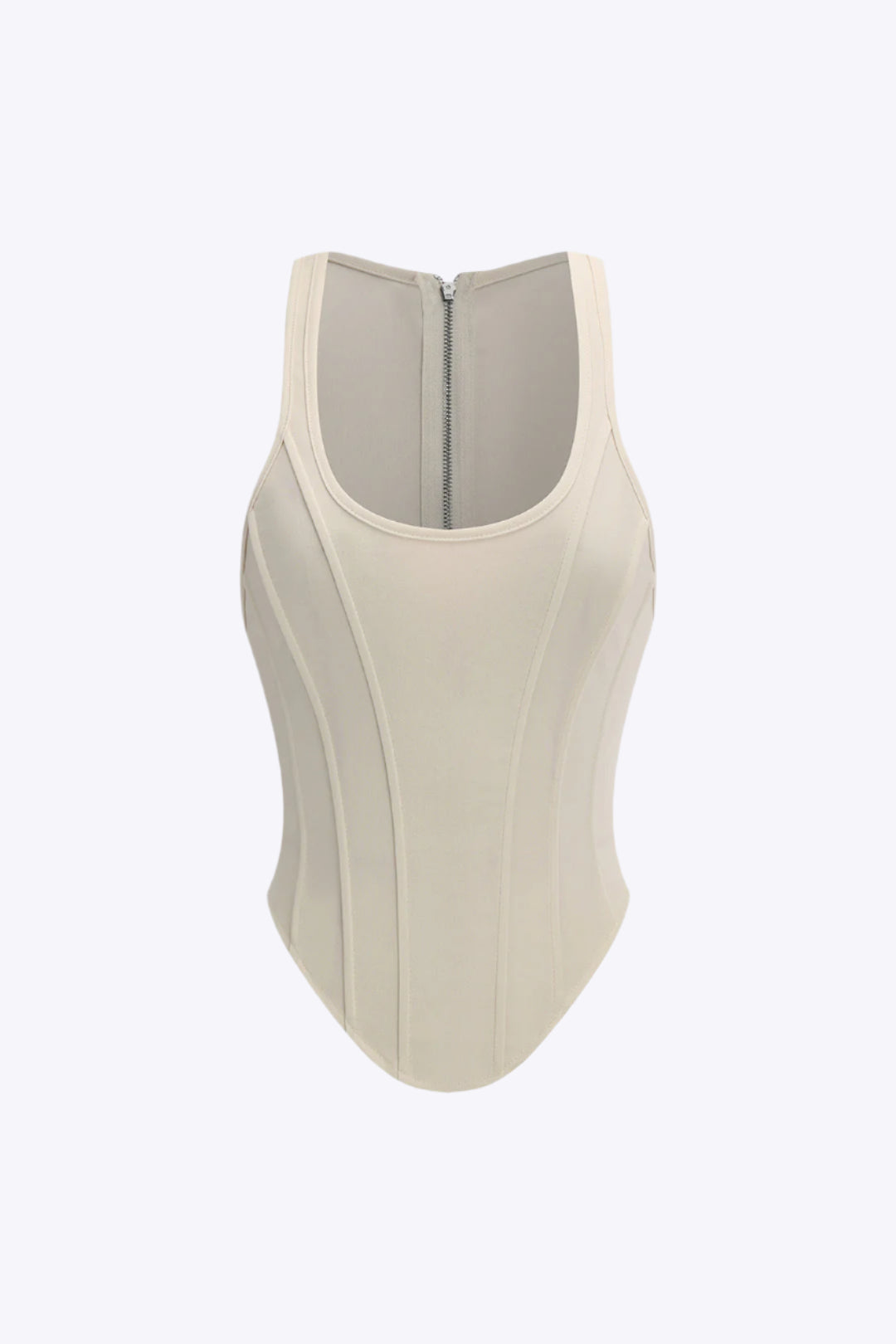 Zipper Tie-Up Corset Waist Tank Top Dreamardi