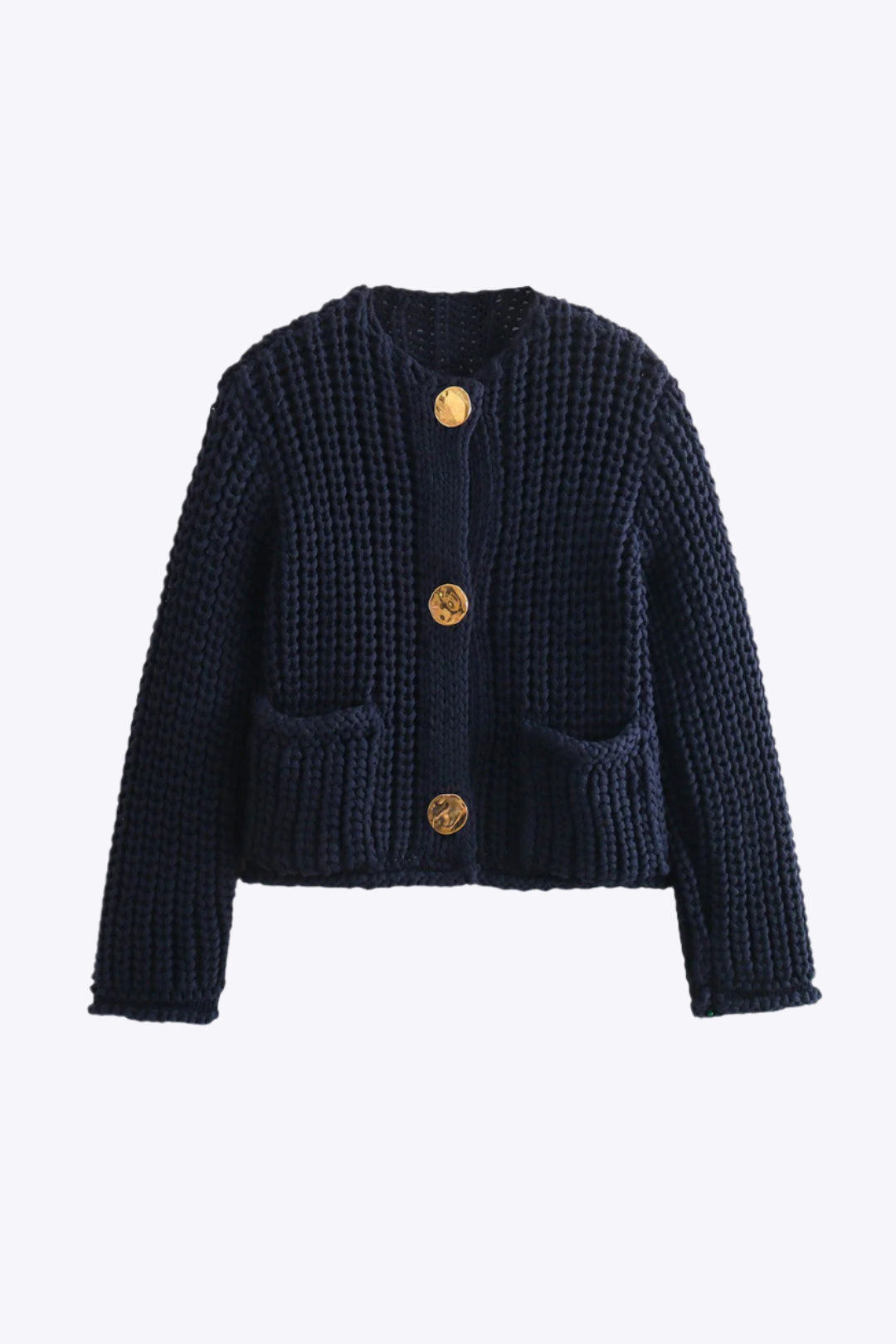 Knit Button Pocket Cardigan Dreamardi