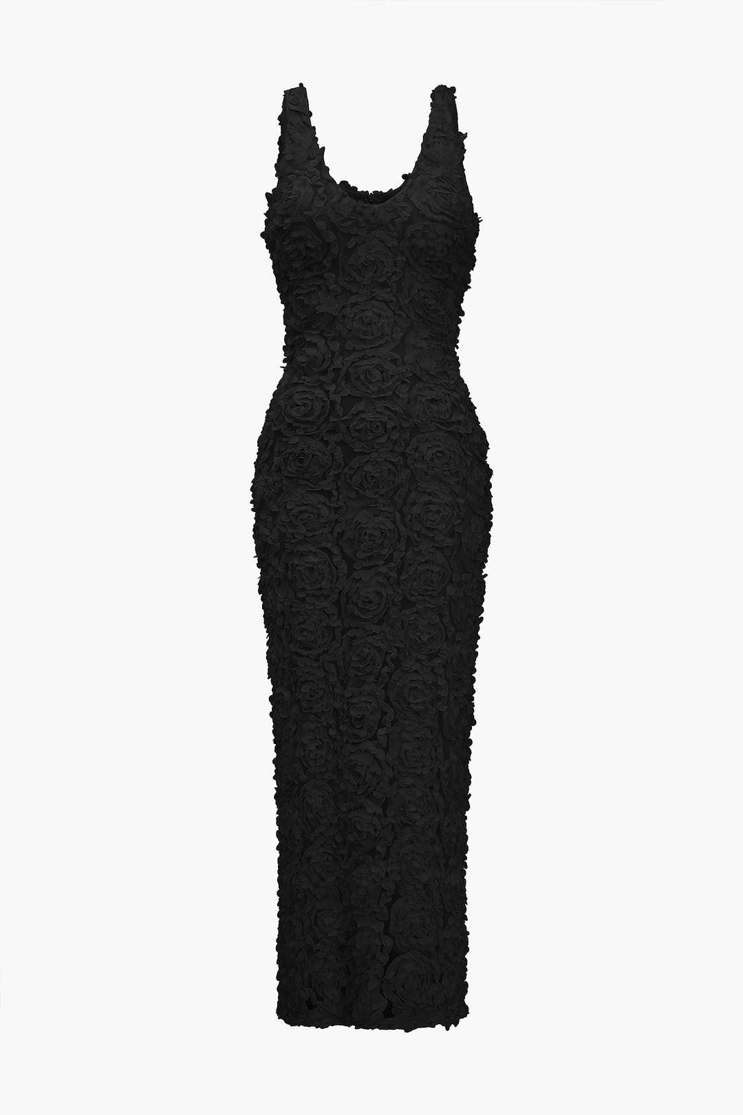 Appliques V-neck Slit Maxi Dress Dreamardi