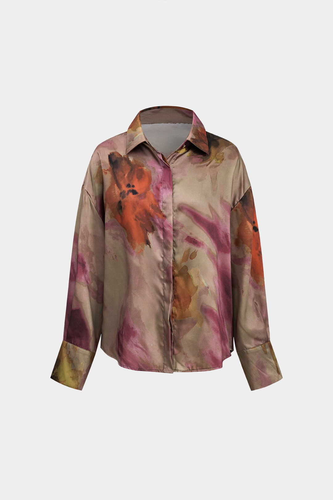 Tie Dye Print Long Sleeve Collar Shirt Dreamardi