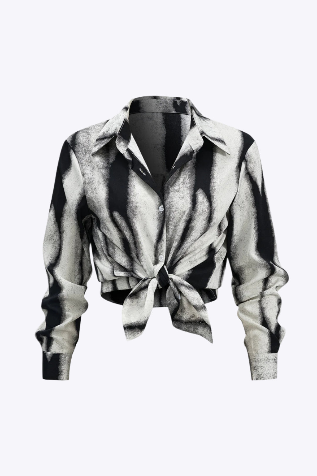 Contrast Print Long-Sleeve Shirt Dreamardi