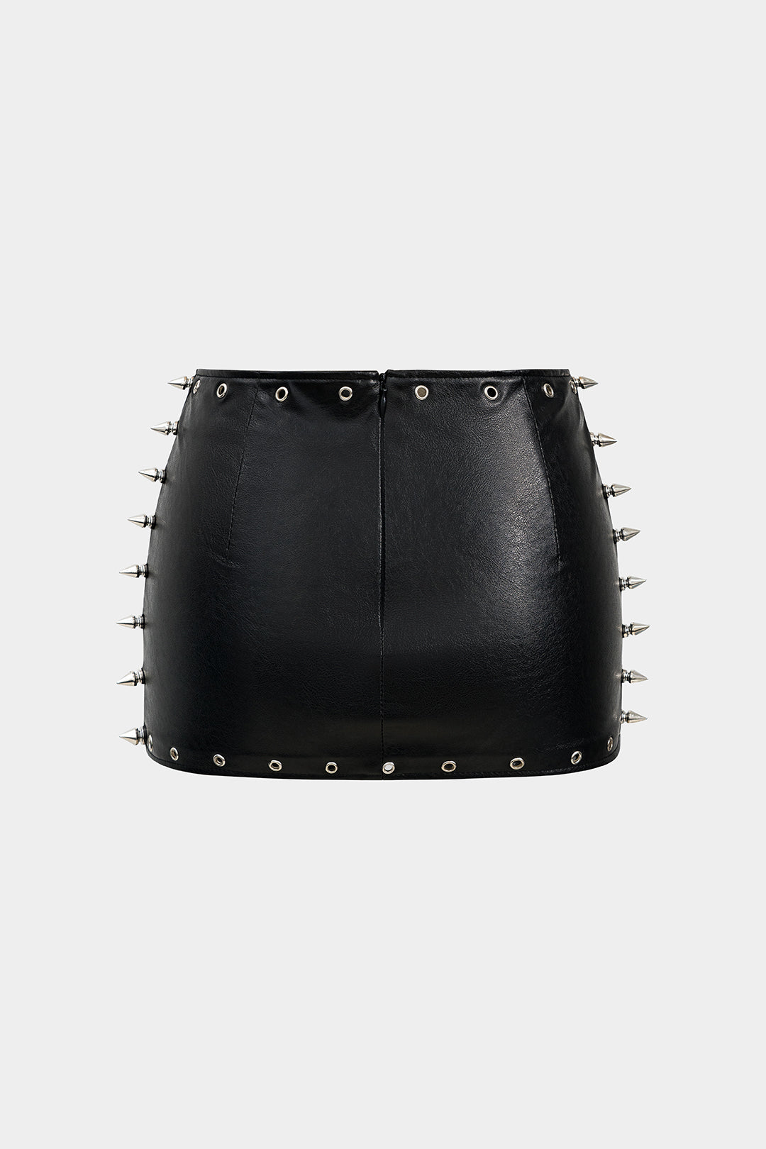 Studded Faux Leather Low Waist Skirt Dreamardi