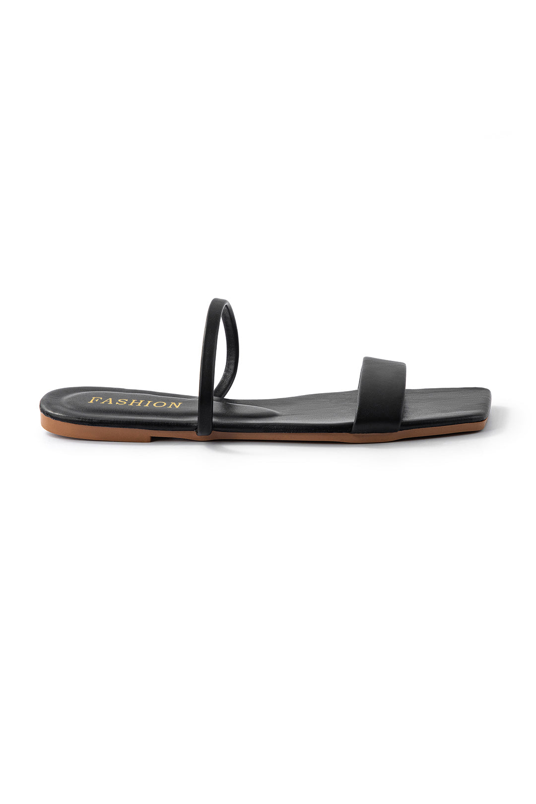 Basic Square Toe Flat Slide Sandals Dreamardi