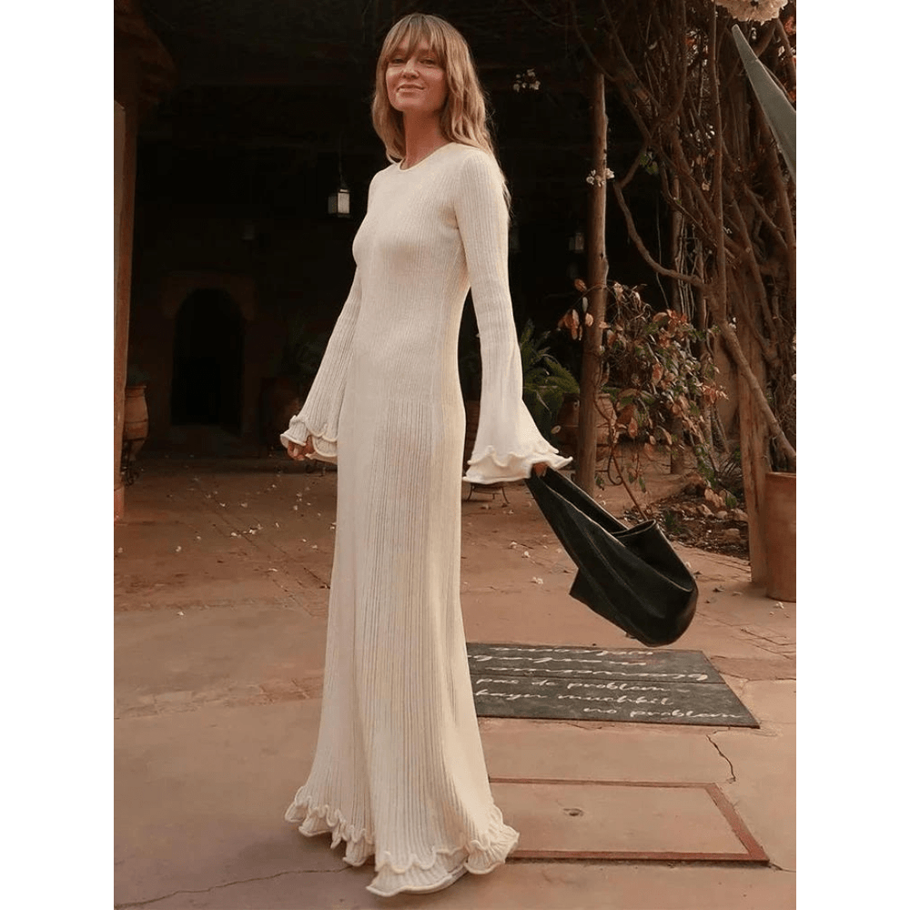 Enya - Flowing Long Sleeved Woman's Maxi Dress