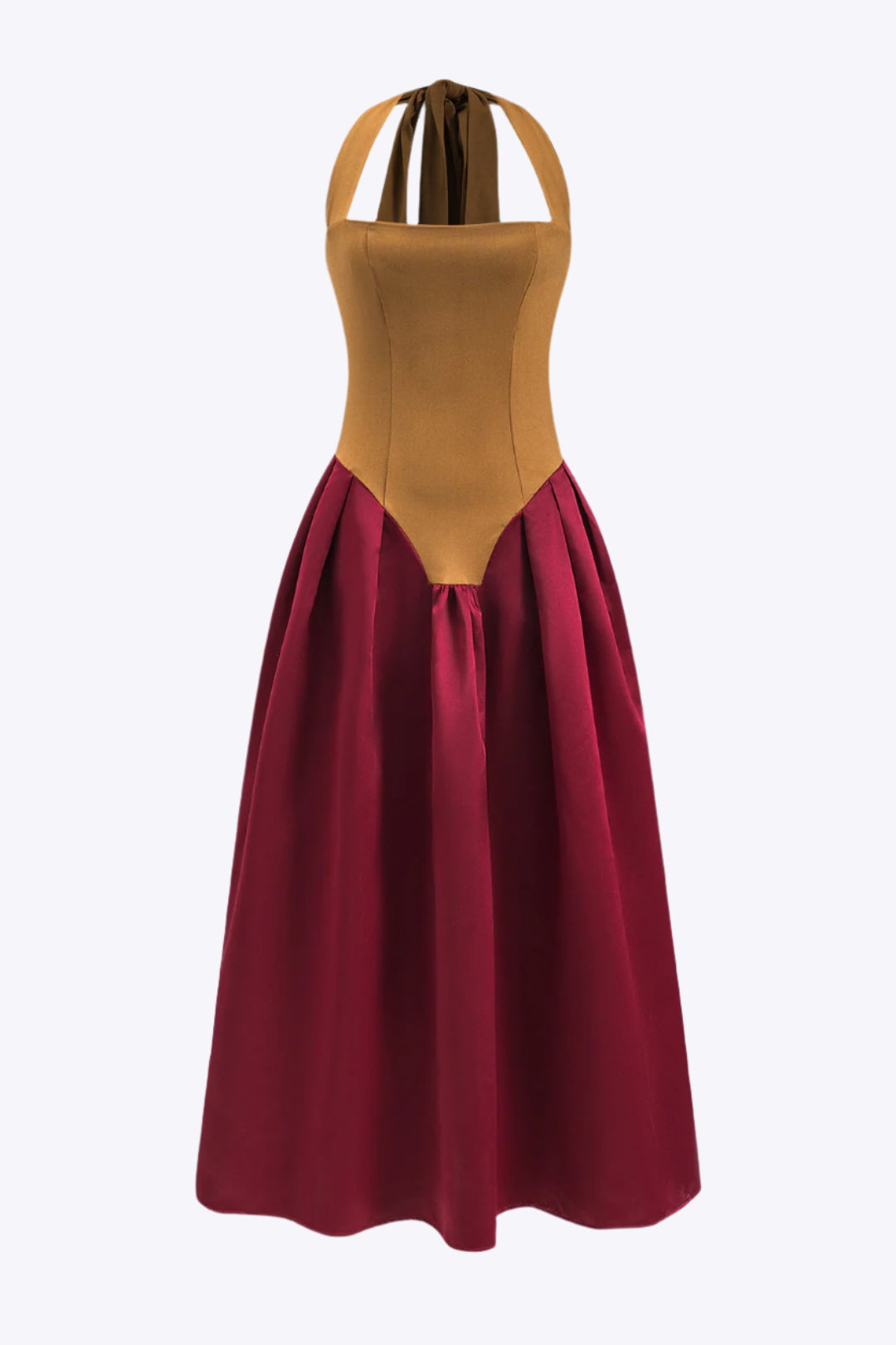 Bethel - Elegant Satin Pleated Woman's Maxi Dress