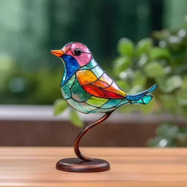 GlowBird - Vibrant Colorful Glass Decorative Bird