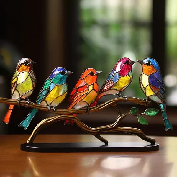 GlowBird - Vibrant Colorful Glass Decorative Bird