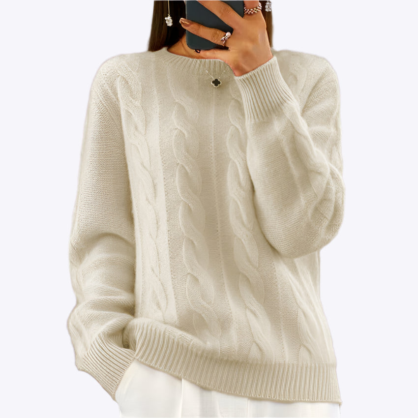 Fashion Retro Cable-knit Pullover Sweater Women Dreamardi