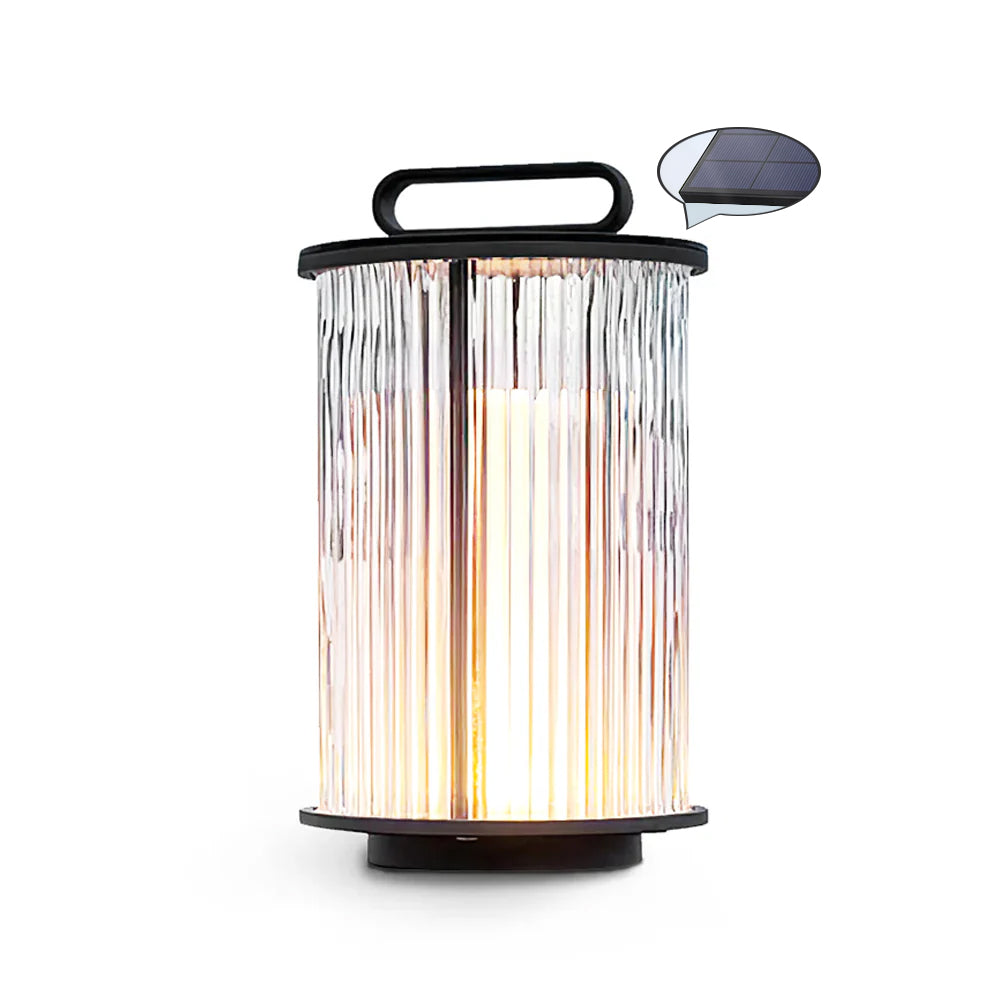 AuraLite - Modern Glass and Stainless Steel Table Lamp