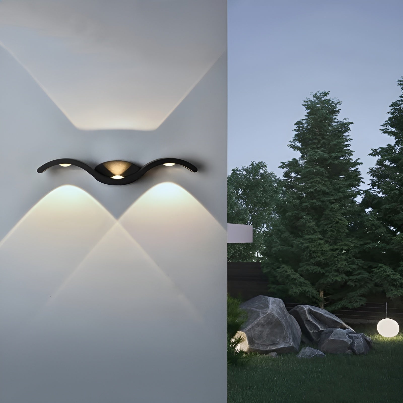 GlowWing - Sleek Nordic Finish Wall Lamp