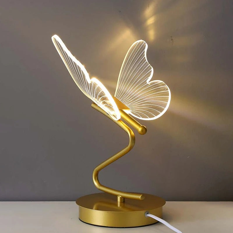 FlyLux - Elegant Butterfly Motif Table Lamp