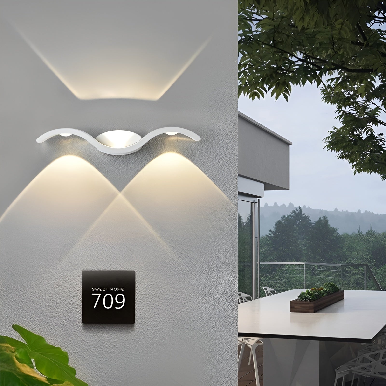 GlowWing - Sleek Nordic Finish Wall Lamp