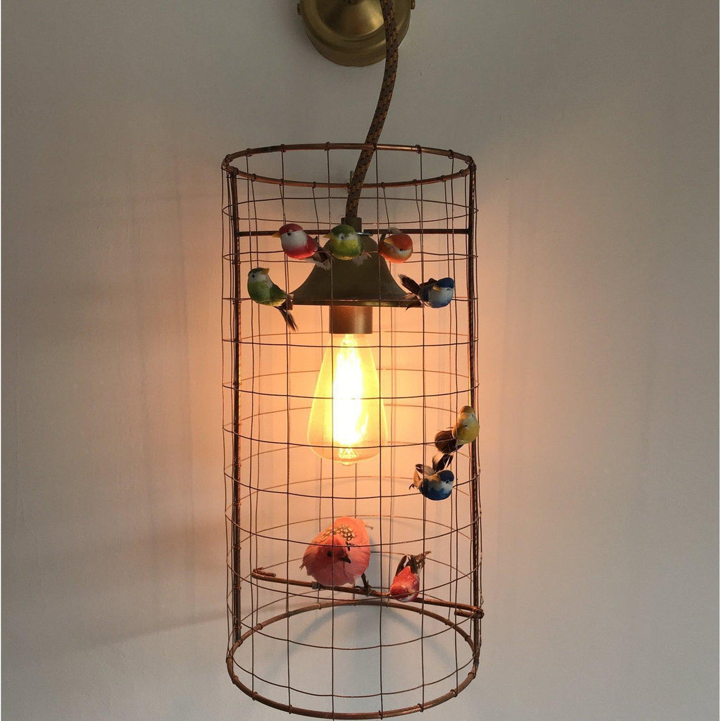 ChirpLight - Stylish Birdcage Frame Wall Lamp