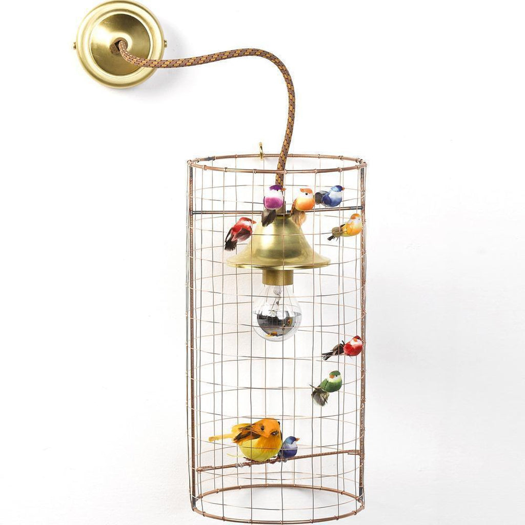 ChirpLight - Stylish Birdcage Frame Wall Lamp